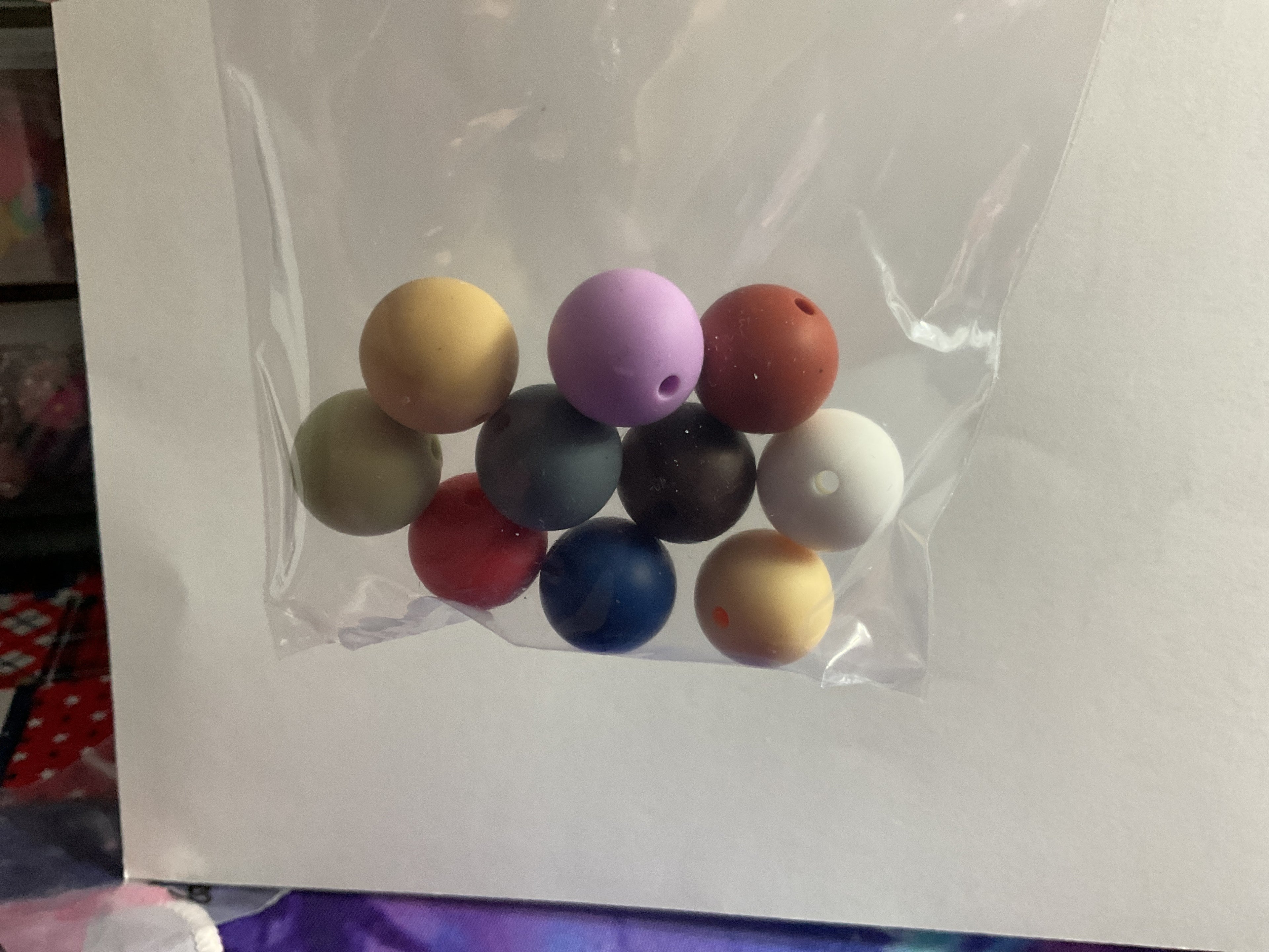 $3.00 Bags Of 14/16mm Silicone Beads