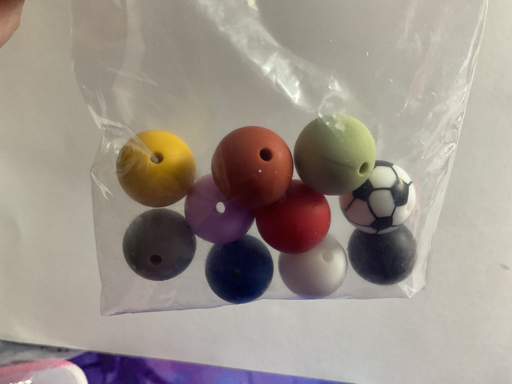 $3.00 Bags Of 14/16mm Silicone Beads