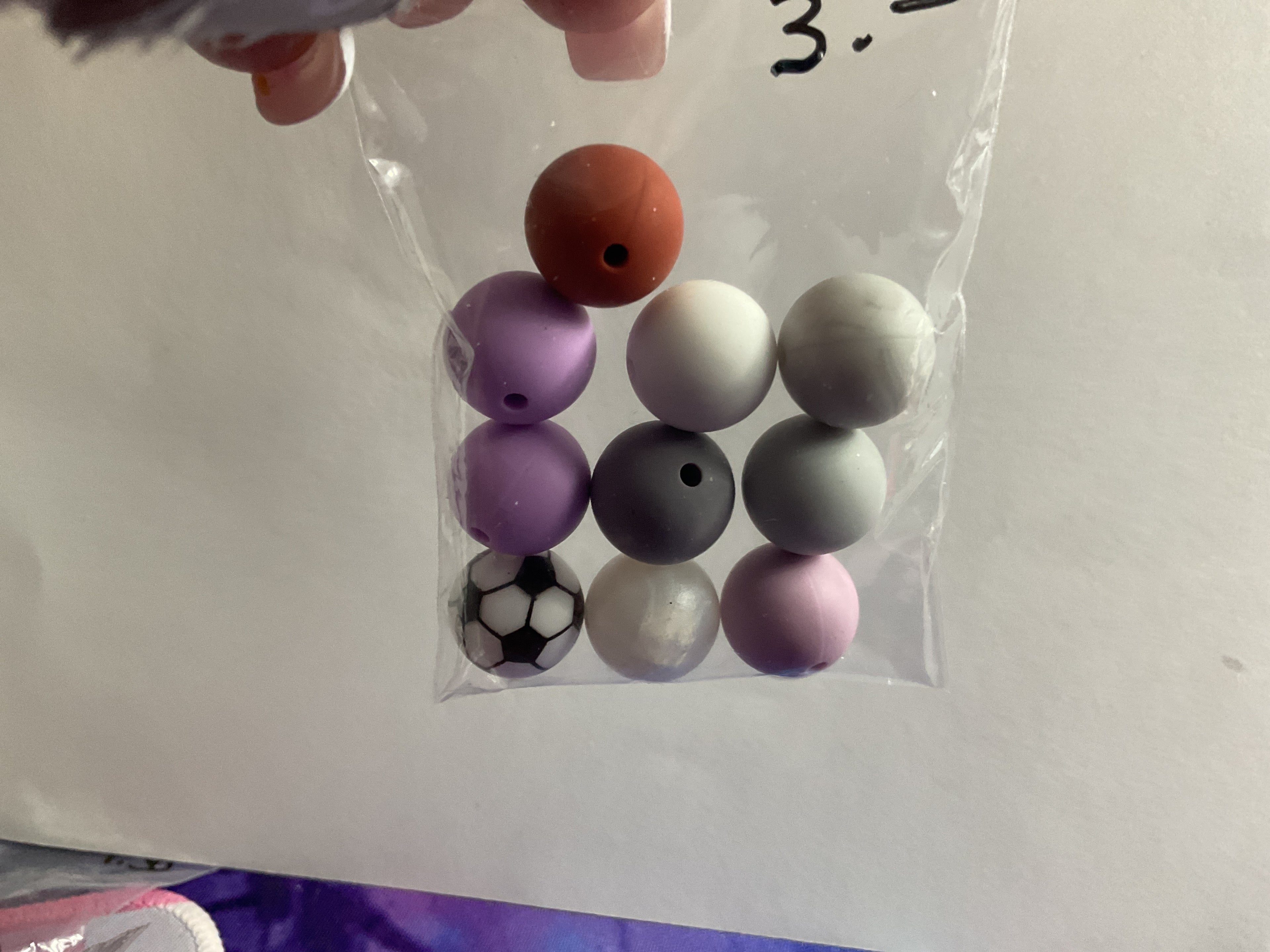 $3.00 Bags Of 14/16mm Silicone Beads