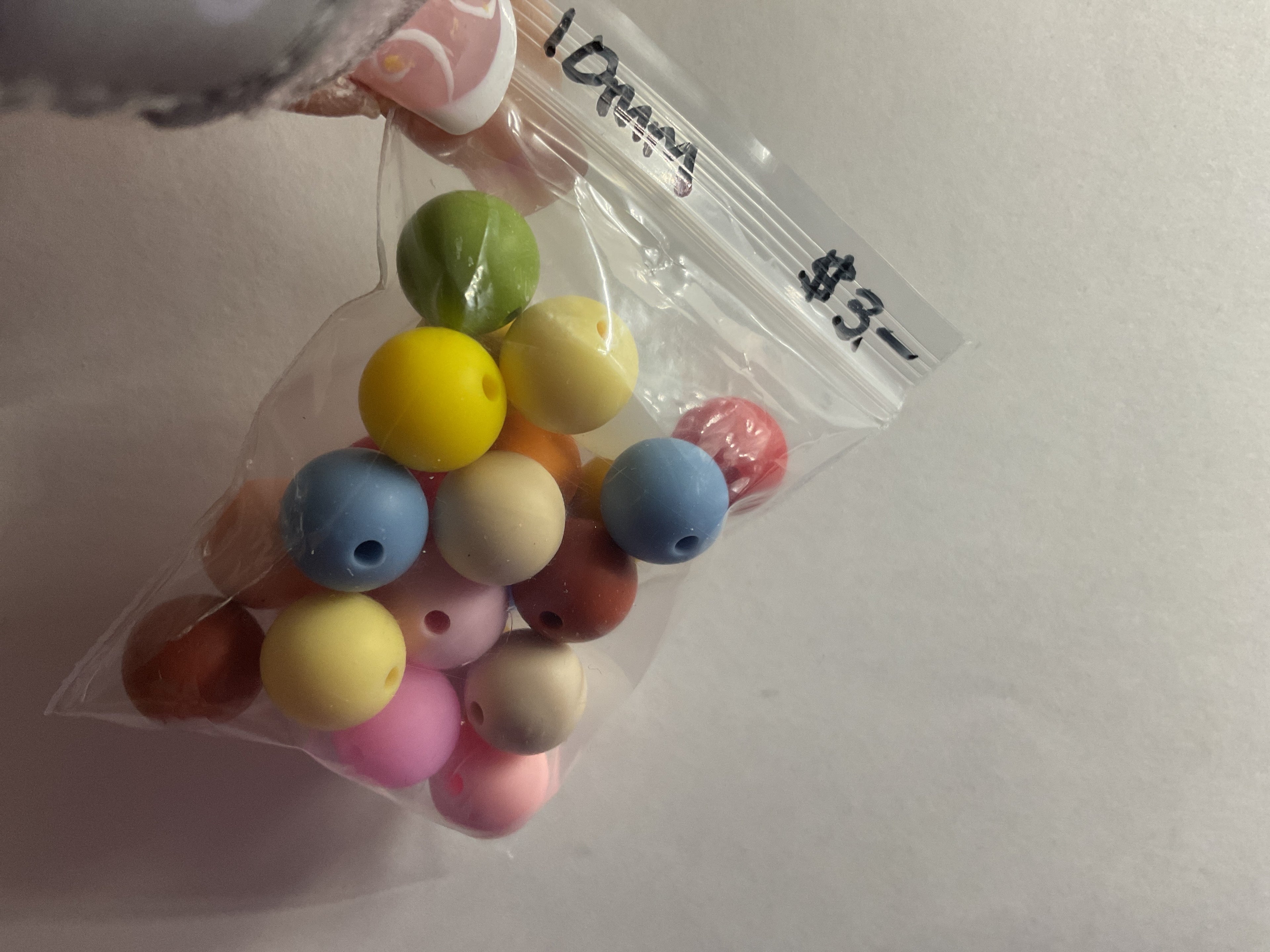 $3.00 Bags of 10mm Silicone Beads