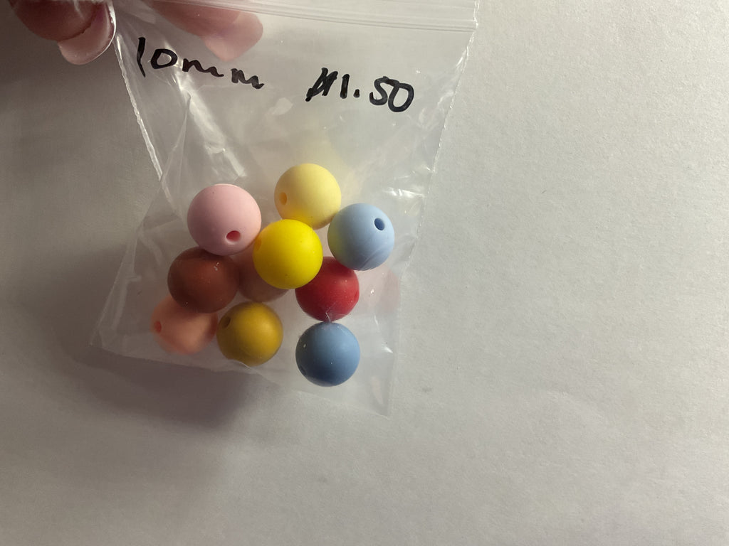 $1.50 10mm Silicone Beads