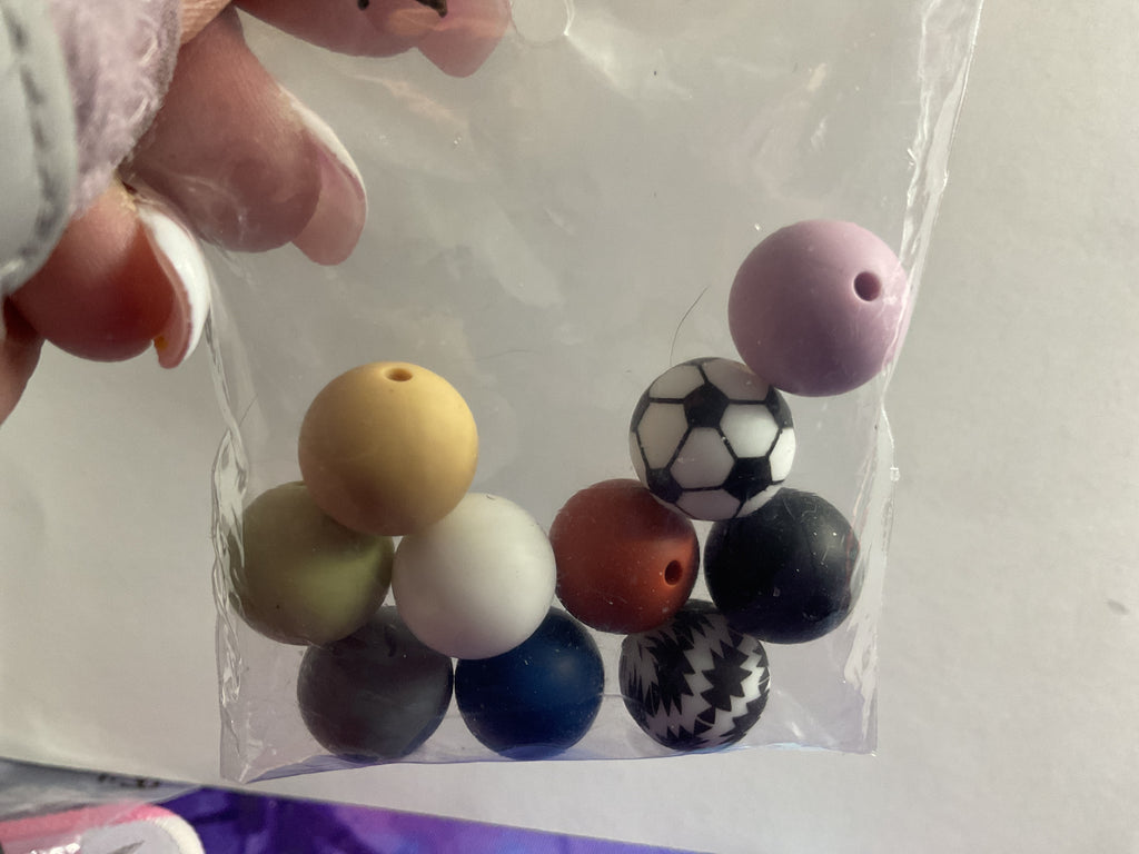 $3.00 Bags Of 14/16mm Silicone Beads