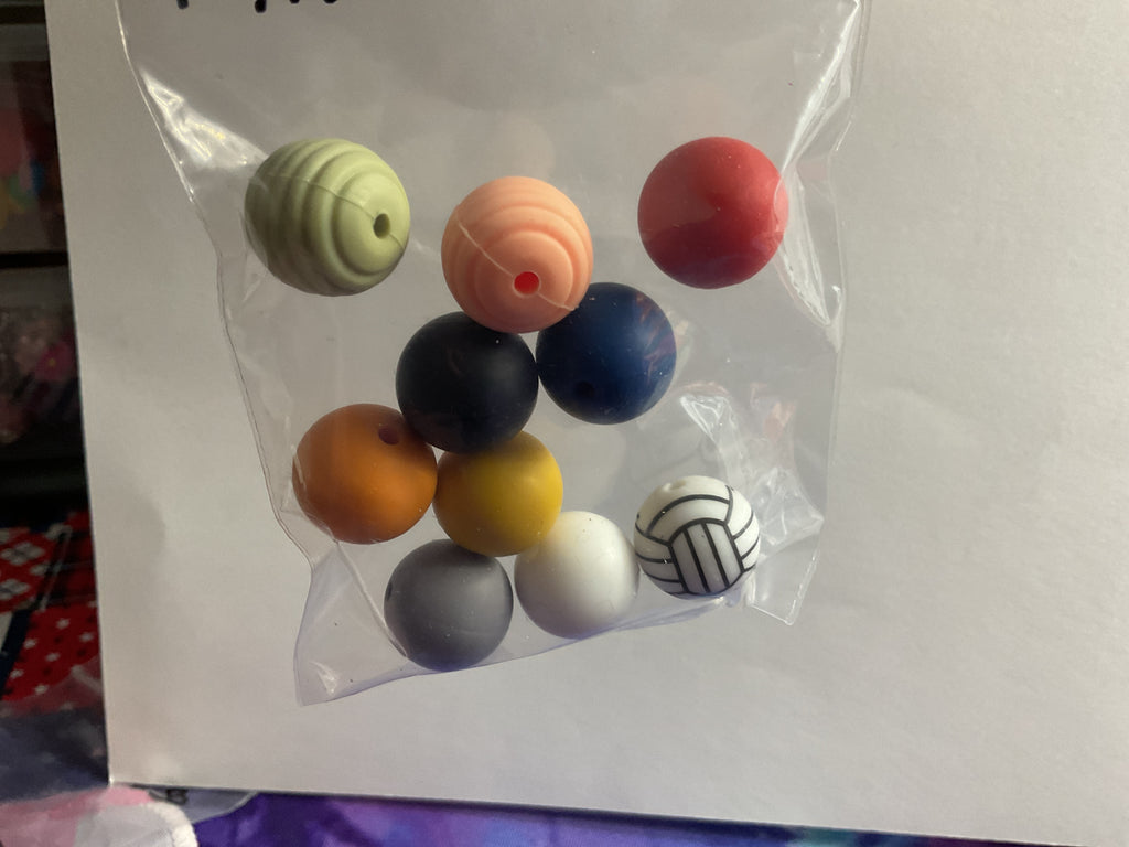 $3.00 Bags Of 14/16mm Silicone Beads