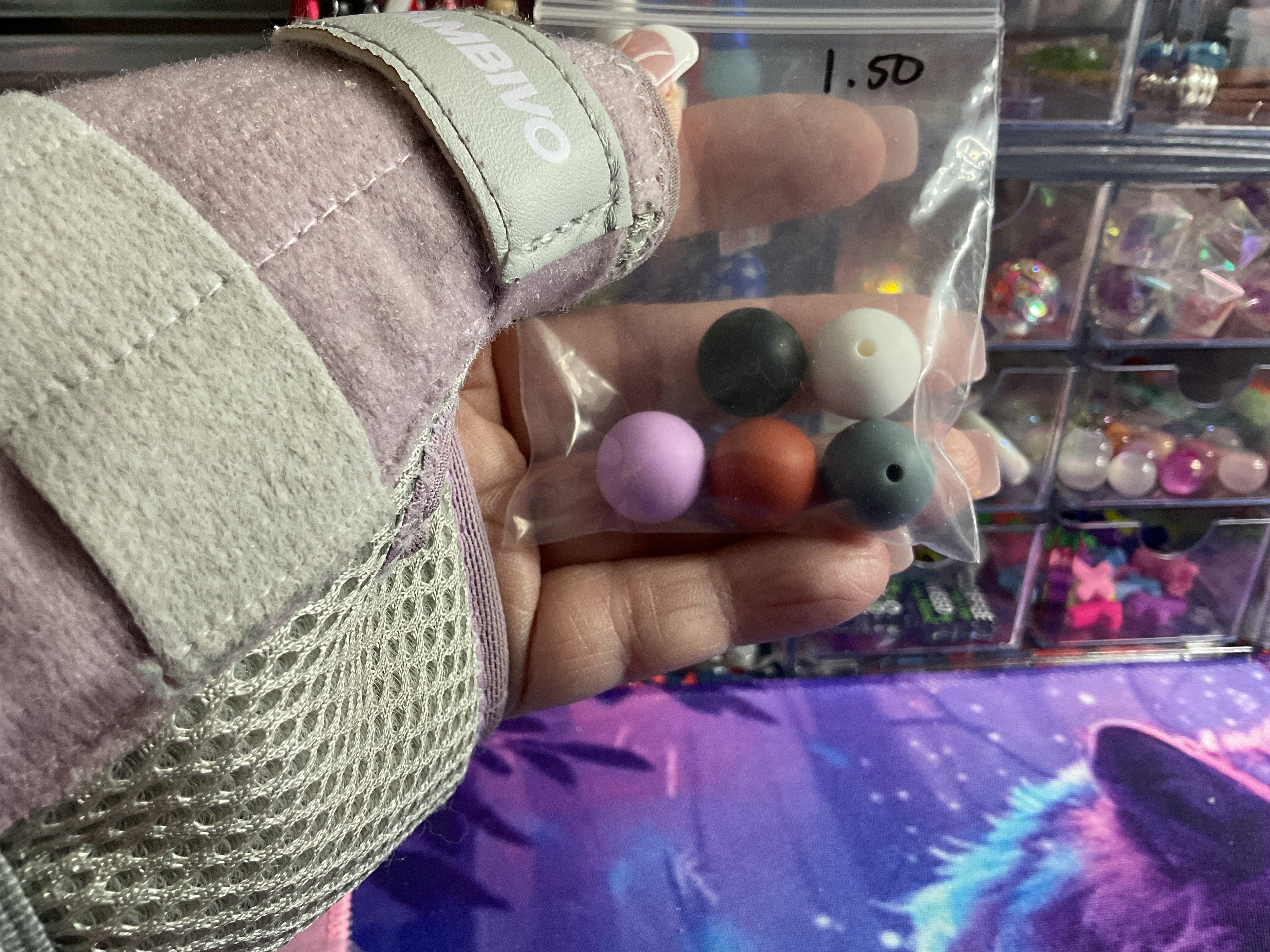 $1.50 Bag Of 14/16mm Mix Silicone Beads