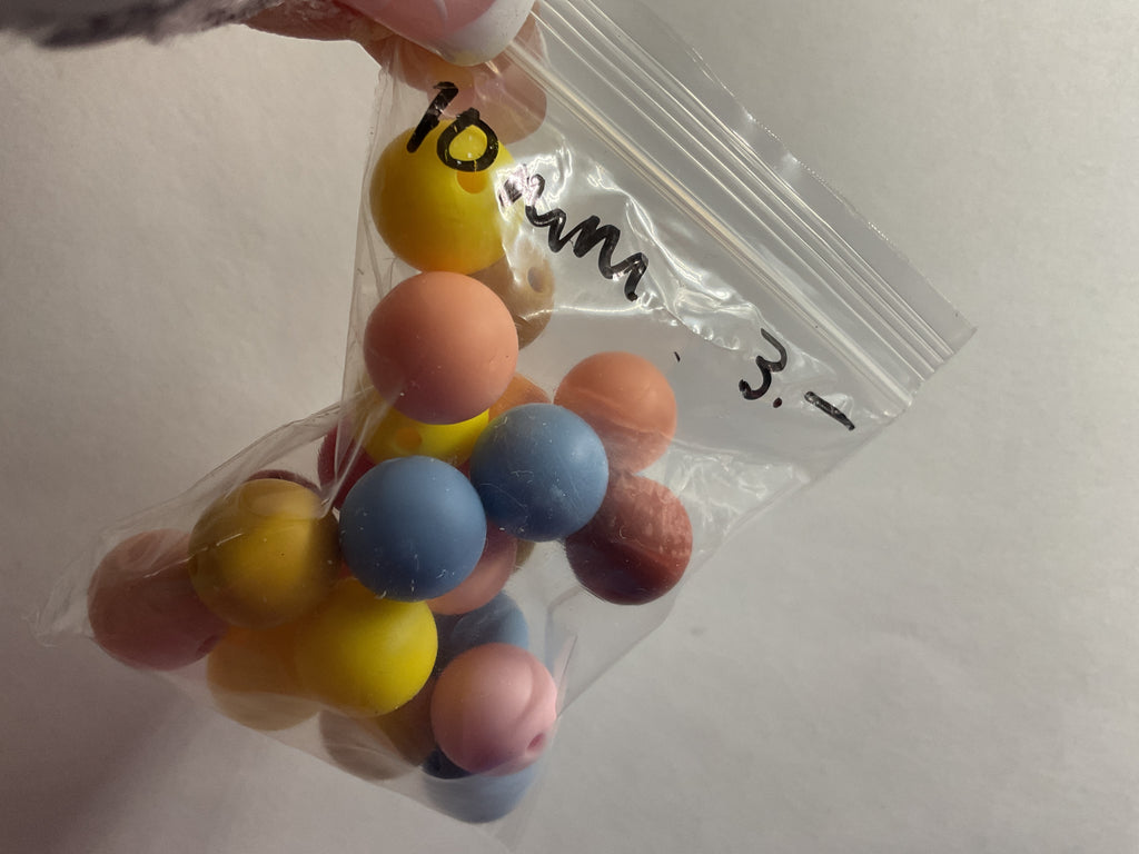 $3.00 Bags of 10mm Silicone Beads