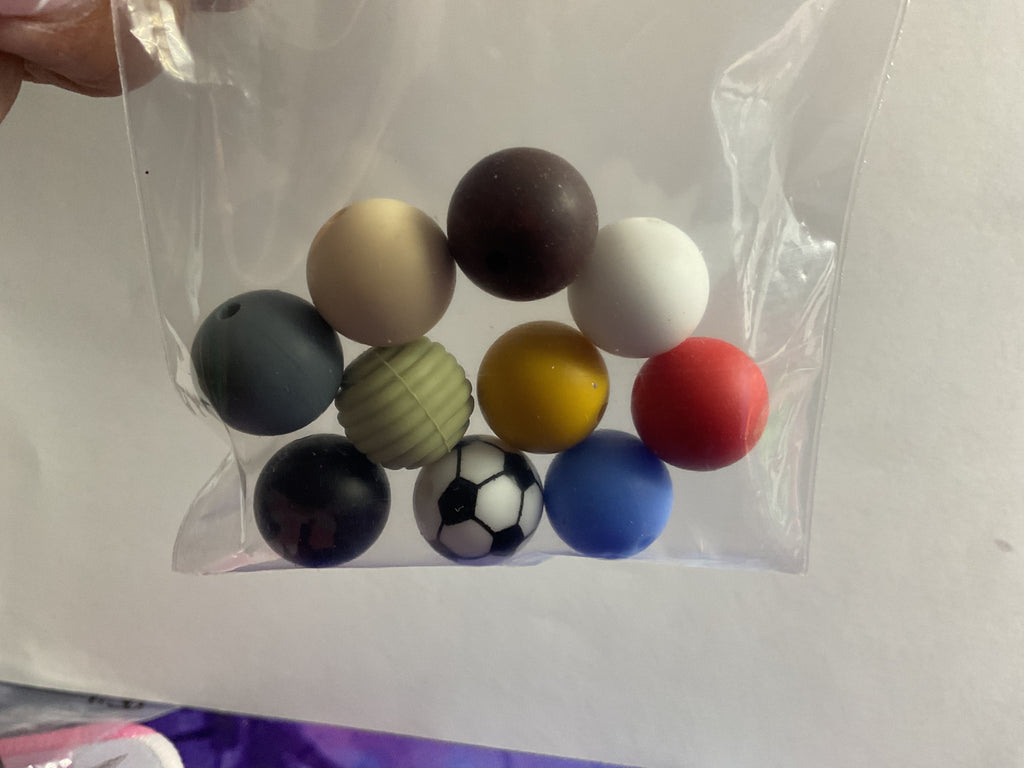 $3.00 Bags Of 14/16mm Silicone Beads