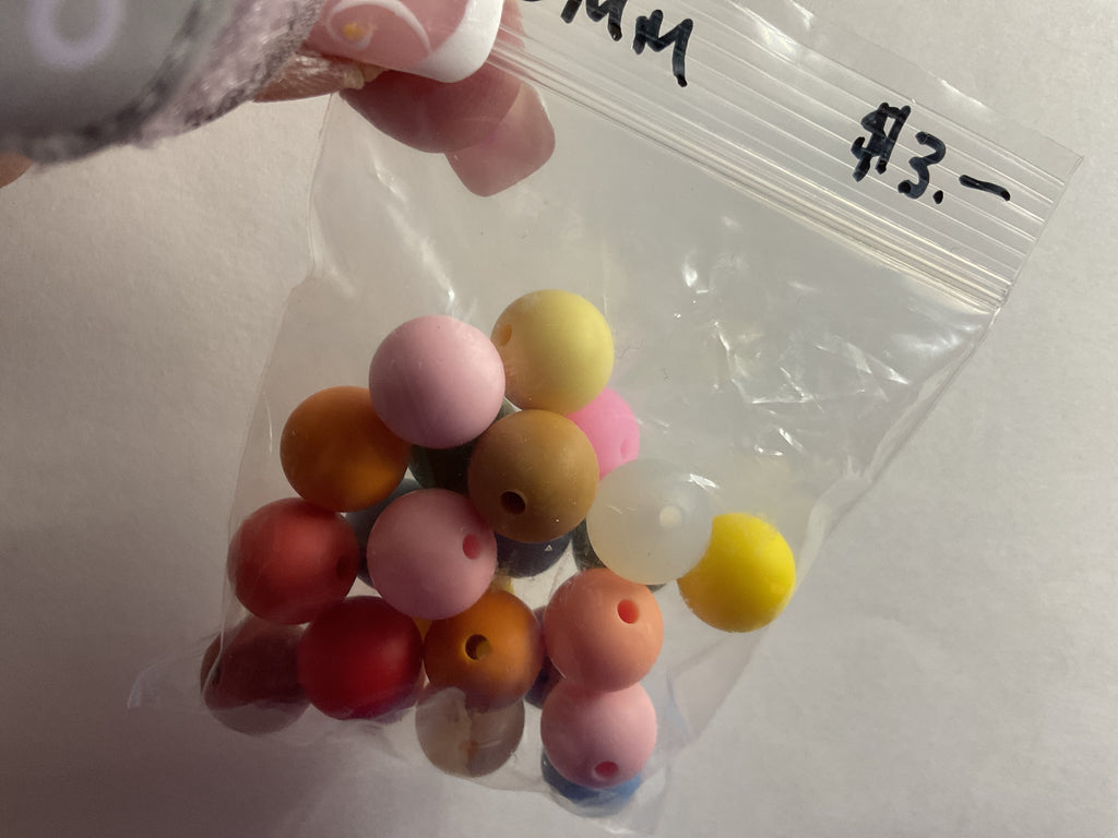 $3.00 Bags of 10mm Silicone Beads