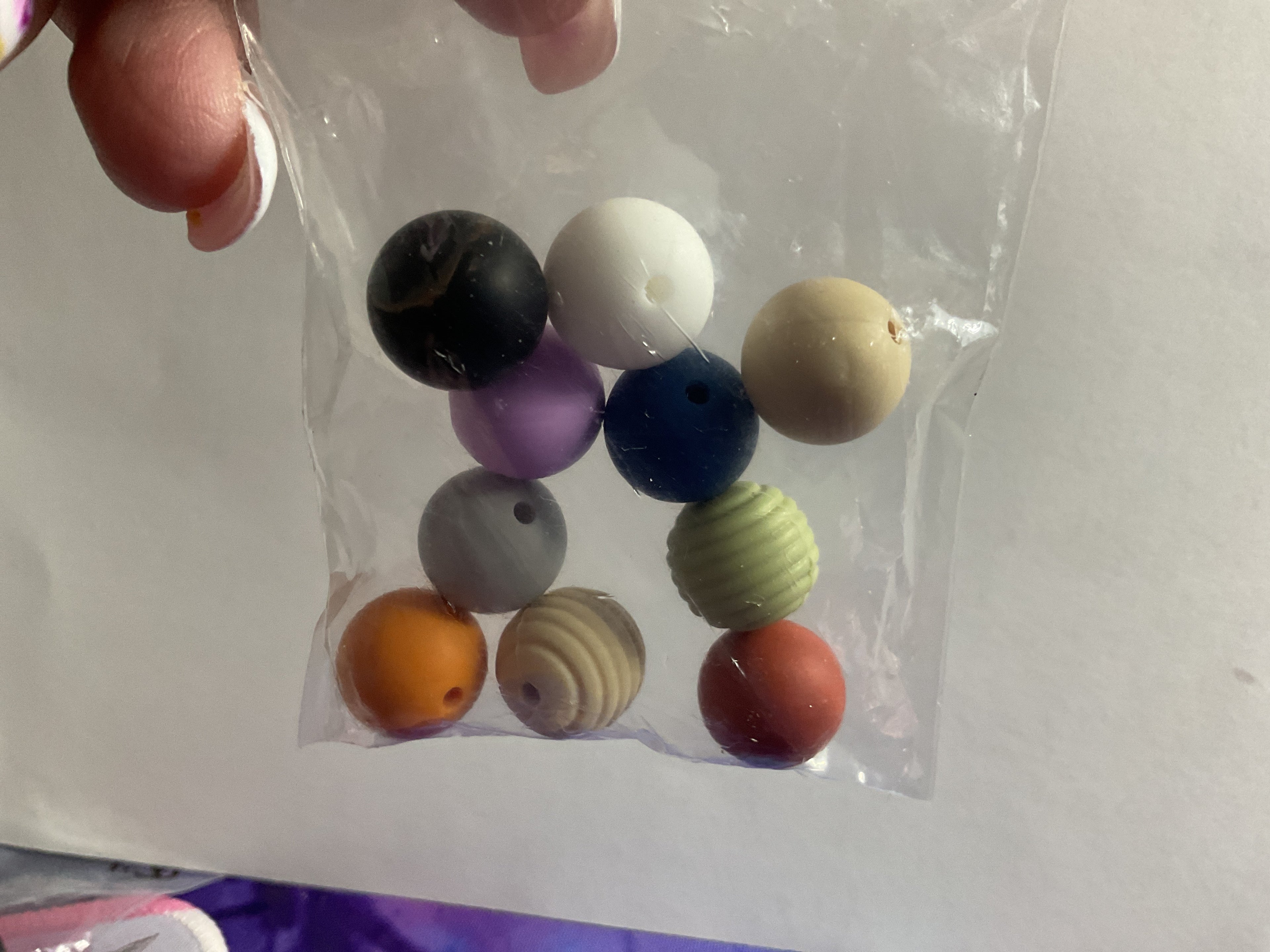 $3.00 Bags Of 14/16mm Silicone Beads