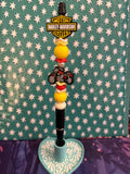Yellow Harley Davidson w/Motorcycle Beaded Pen #3