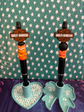Orange Harley Davidson Beaded Pens #7 & #8